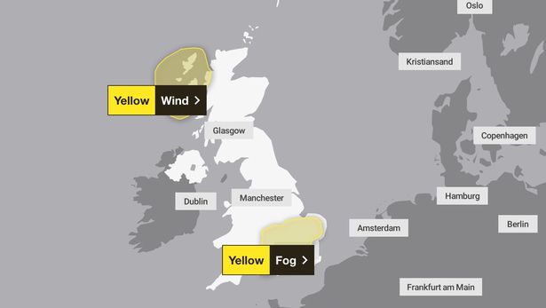 英国大雾警报——英国气象局警告旅行混乱,受影响地区的完整列表 英国大雾警报——英国气象局警告旅行混乱,受影响地区的完整列表