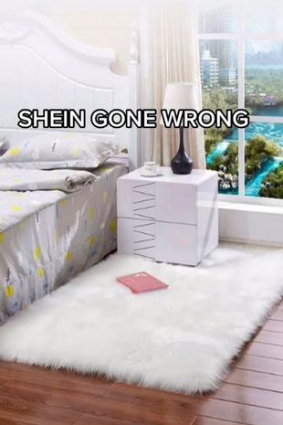 购物者从Shein订购了巨大的毛绒地毯,但当它到达时,却哑口无言 购物者从Shein订购了巨大的毛绒地毯,但当它到达时,却哑口无言